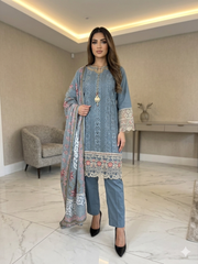 4 Colours EID 26 TANVI salwar Kameez embroidered Pakistani design S-XI suits (Copy)